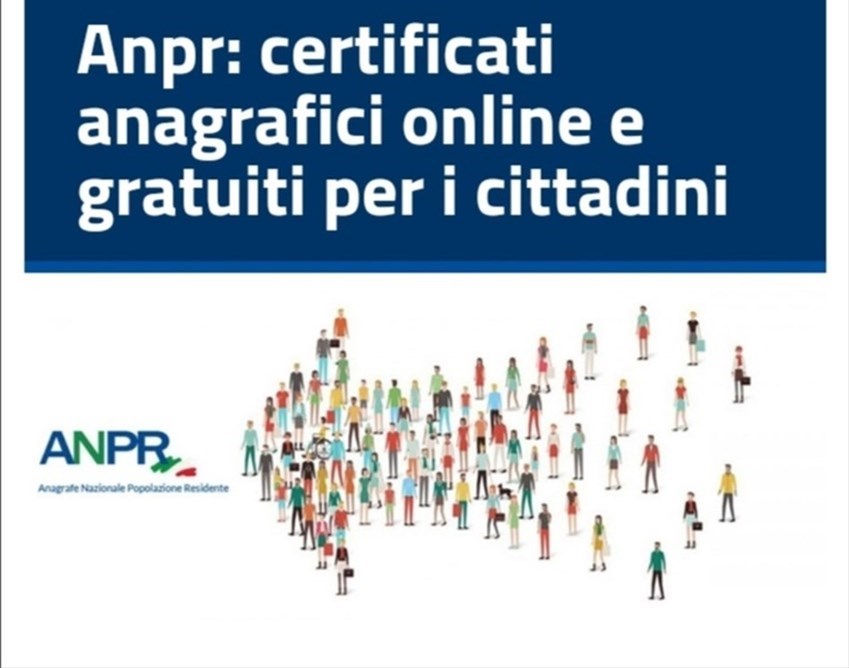 Avviso: Dal 15 novembre certificati anagrafici online e gratuiti per i cittadini