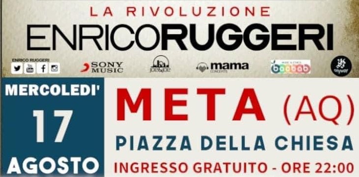 Enrico Ruggeri in concerto a Meta